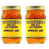 Tennessee’s Best Apricot Jam - Two Pack -Handcrafted with Simple Ingredients - Sugar and Raspberries - All Natural, Small Batch-Made -Two 16 oz Jars (454 g)