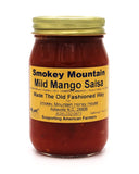 Smokey Mountain Honey House Mild Mango Salsa - Chunky Homestyle Gourmet Salsa - Mild Spice Taste Made with Fresh Sweet Mango & Other All Natural Ingredients - Made The Old Fashioned Way - 16 oz Jar