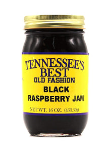 Tennessee’s Best Black Raspberry Jam | Handcrafted with Simple Ingredients - Sugar and Raspberries | All Natural, Small Batch-Made - 16 oz Jar (454 g)