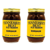 Tennessee’s Best Old Fashion Sorghum - Two Pack - Handcrafted with Simple Ingredients - Pure Sorghum Molasses - All Natural, Small Batch-Made - Two 16 oz Jars (454 g)