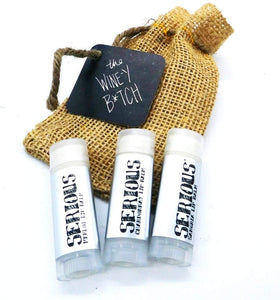 SLB: The Wine-y B*tch- Lip Balm Bundle (3 Pack) | Merlot, Chardonnay, Sangria | All Natural Ingredients, Chemical Free, Handmade - Lip moisturizer and Healing by Serious Lip Balm