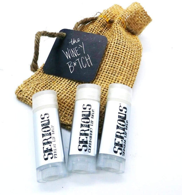 SLB: The Wine-y B*tch- Lip Balm Bundle (3 Pack) | Merlot, Chardonnay, Sangria | All Natural Ingredients, Chemical Free, Handmade - Lip moisturizer and Healing by Serious Lip Balm