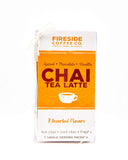 Fireside Coffee Company - Chai Tea Latte Sampler Box - Powdered Spice - Spiced Chai - Chocolate Chai - Vanilla Chai - 7 Single Serving Packets - Chai Tea Latte Sampler Box