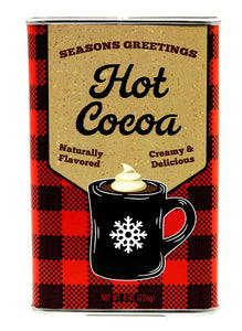 McSteven’s Seasons Greeting Hot Cocoa - One 8 oz Festive Tin - Creamy and Delicious - Holiday Treats - Gift Ideas - McSteven’s Holiday Cocoa