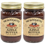 The Dutch Kettle Amish Homemade Style Apple Butter 2 - 18 Oz. Jars Made From The Finest Ingredients Non-GMO No Preservatives