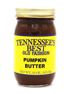 Tennessee’s Best Old Fashion Pumpkin Butter - Handcrafted in Small Batches with Simple & All Natural Ingredients - Fruit Spread Loaded with Delicious Flavors of Real Pumpkin - Gluten Free - 16 oz Jar