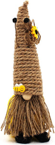 MeraVic Bumblebee Gnome with Beehive Hat - Adorable 10.5” Bee Gnome Plush with Brown Rope Beard & Sunflower Design - Spring & Summer Decorations Weighted Doll - Seasonal Home, Gift, & Farmhouse Decor