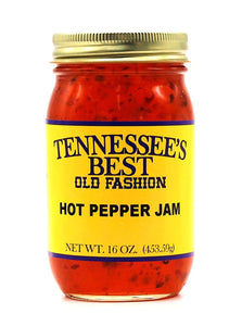 Tennessee’s Best Hot Pepper Jam | Handcrafted with Simple Ingredients - Sugar and Hot Peppers | All Natural, Small Batch-Made - 16 oz Jar (454 g)