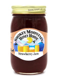 Smokey Mountain Honey House Strawberry Jam - Gourmet Fruit Jam Made with all Natural and Fresh Ingredients - From the Farm to the Table - 16 oz Jar