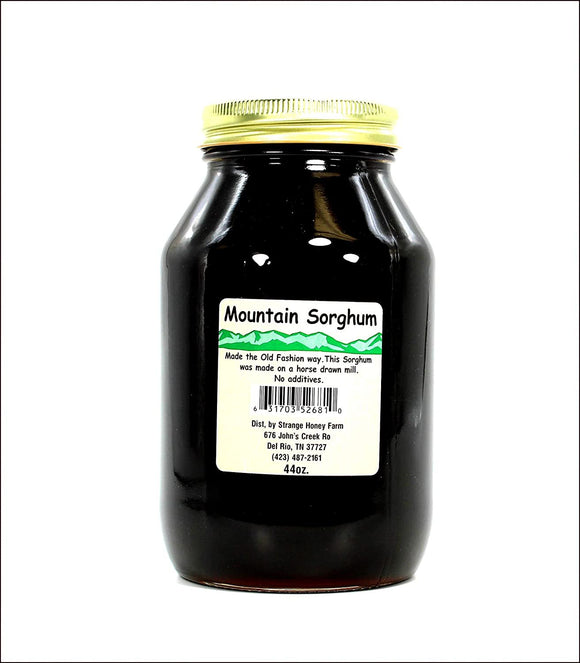 Tennessee Mountain Sorghum - Locally Harvested in Tennessee - 100% Pure and Natural - 44 oz Jar (1247g) - Mountain Sorghum