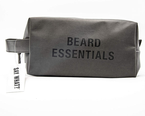 2TC Collection - “Beard Essentials” Travel Toiletry Dopp Kit -Canvas with a Waterproof Lining - Brown - “Beard Essentials” Travel Toiletry Dopp Kit