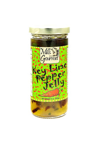 Mills Gourmet Key Lime Pepper Jelly | With Flavors of Tangy Key Limes and Spicy Peppers - Perfectly Balanced Sweet Heat | All Natural and Fresh Ingredients - 8 oz Jar