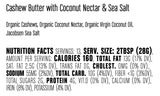 Big Spoon Roasters Cashew Butter with Coconut Nectar and Sea Salt - Keto Friendly - Low Sugar - Natural Ingredients - Vegan Gourmet Nut Butter Spread - 13 Ounces