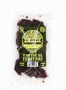 GI Jerky Beef Jerky - Tactical Teriyaki - Veteran Owned - Made in the USA - Premium Jerky with Hints of Soy Sauce & Brown Sugar - Serious Military Grade Flavor that Explodes in your Mouth - 4 oz