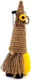 MeraVic Bumblebee Gnome with Beehive Hat - Adorable 10.5” Bee Gnome Plush with Brown Rope Beard & Sunflower Design - Spring & Summer Decorations Weighted Doll - Seasonal Home, Gift, & Farmhouse Decor