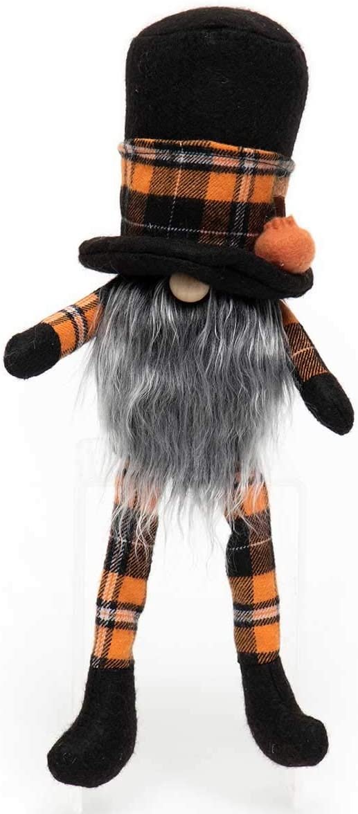 MeraVic - Warlock Gnome with Beard - 12 inches - Halloween and Fall Decorations - Raffia - Bearded - Warlock Gnome with Beard