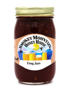 Smokey Mountain Honey House Frog Jam - Gourmet Fruit Jam Made with Fresh Figs, Raspberries, Orange Peel, and Ginger - Unique and Rare Fruit Spread - From the Farm to the Table - 16 oz Jar