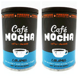 Fireside Coffee Company - Cafe Mocha Caramel- Two Pack - Hot Mocha - Iced Mocha - Frappe - Two 8 oz Canisters