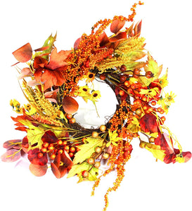 Fantastic Craft Fall Leaf Wreath - 8 x 8 inches - Festive - Fall Decor - Florals - Foliage - Fall Leaf Wreath