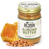 Big Spoon Roasters Chai Almond & Peanut Butter w/ Raw Honey & Sea Salt - Keto Friendly, Low Sugar Almond Butter - Crunchy Almond Butter w/ Bee-Friendly Almonds - Gourmet, Vegan Nut Butter - 13 Ounces