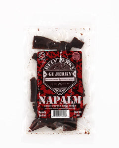 GI Jerky Beef Jerky - Napalm Ghost Pepper - Veteran Owned - Made in the USA - Incendiary Jerky Blended with Ghost Pepper Spice Ready to Blow Your Mouth on Fire with Military Grade Heat - 4 oz