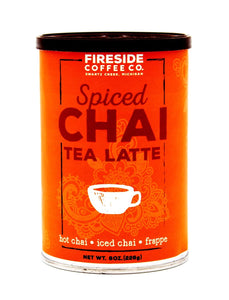 Fireside Coffee Company - Spiced Chai Tea Latte - 8 oz - Powdered Spice - Hot Chai - Iced Chai - Latte