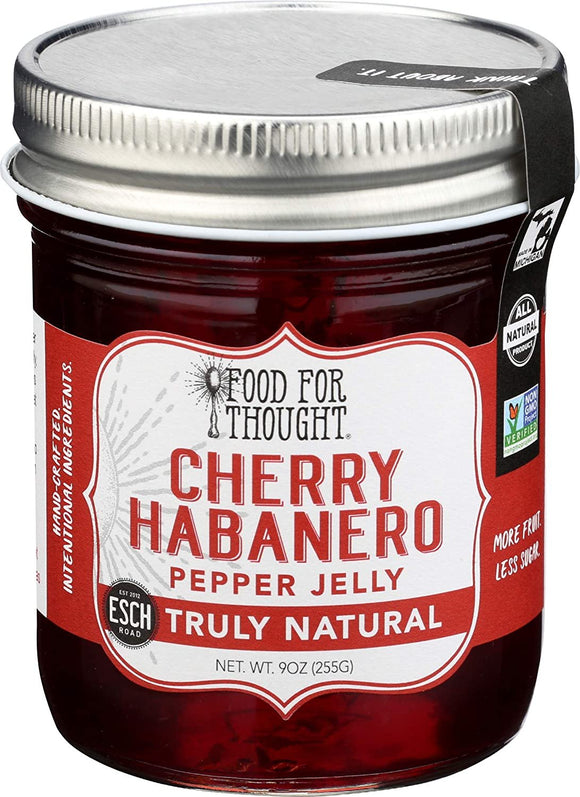 Food For Thought, Jelly Cherry Habanero Pepper, 9 Ounce