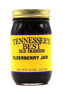 Tennessee’s Best Elderberry Jam | Handcrafted with Simple Ingredients - Sugar and Raspberries | All Natural, Small Batch-Made - 16 oz Jar (454 g)