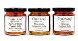 Copperleaf Gourmet | Bundle of 3 | Pineapple Jalapeno Jam, Harvest Blend Pepper Jelly, Apricot Pepper Jelly - Ultimate Flavor Filled - Sweet and Spicy - Three 5 oz Jars