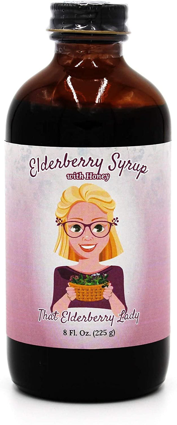 That Elderberry Lady - Elderberry Syrup with Honey - Organic and All Natural Ingredients - Homeopathic Remedy with Antioxidant Immune Support Protection for Kids and Adults - Healthy Superfood Extract