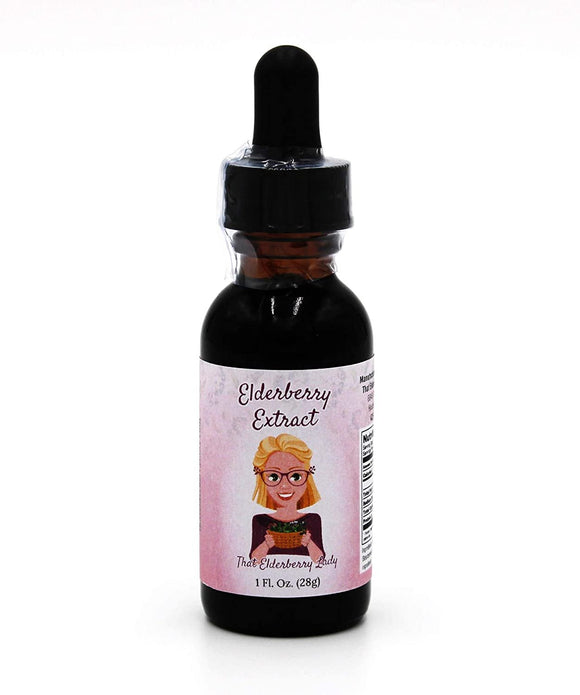 That Elderberry Lady - Elderberry Extract - Organic and All Natural Ingredients - Homeopathic Remedy with Antioxidant Immune Support Protection - Healthy Superfood Concentrate Tincture (1 oz)