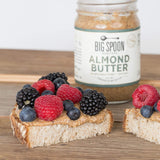 Big Spoon Roasters Chai Almond & Peanut Butter w/ Raw Honey & Sea Salt - Keto Friendly, Low Sugar Almond Butter - Crunchy Almond Butter w/ Bee-Friendly Almonds - Gourmet, Vegan Nut Butter - 13 Ounces