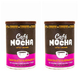 Fireside Coffee Company - Cafe Mocha Chocolate Raspberry - Two Pack - Hot Mocha - Iced Mocha - Frappe - Two 8 oz Canisters