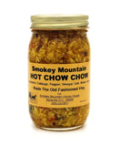 Smokey Mountain Honey House Hot Chow Chow - Homestyle Gourmet Chow Chow - Hot & Spicy Taste Made with Sweet Green Cabbage & Fresh Peppers - Unique & All Natural - Made The Old Fashioned Way - 16 oz