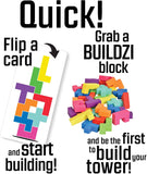 BUILDZI by TENZI - The Fast Stacking Building Block Game for The Whole Family - 2 to 4 Players Ages 6 to 96 - Plus Fun Party Games for up to 8 Players