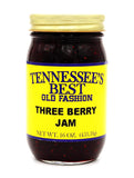 Tennessee’s Best Old Fashion Three Berry Jam - Handcrafted in Small Batches with All Natural Ingredients - Loaded with Flavors of Real Raspberries, Blueberries, & Strawberries - Gluten Free - 16 oz