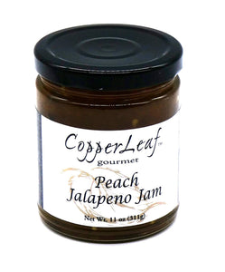 CopperLeaf Gourmet Peach Jalapeno Jam - Fresh - All-Natural, No Preservatives - 11 oz Jar