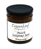 CopperLeaf Gourmet Peach Jalapeno Jam - Fresh - All-Natural, No Preservatives - 11 oz Jar