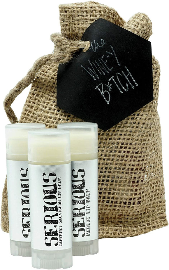 SLB: The Winey Bitch - Lip Balm Bundle Made by Serious Lip Balm - All Natural