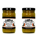 Deep Fork Small Town Spice Sweet Hot Mustard - Two Pack - Award Winning Spread - Sweet and Spicy Mustard Sauce Made with Jalapenos - Two 8 oz Jars (227g)