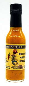 Tennessee's Best Mustard Ghost Pepper Hot Sauce - 5 oz Bottle - Tennessee's Hottest Sauce - Small-Batch and Hand Packed - Mustard Ghost Pepper