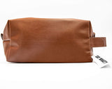 2TC Collection - “Dad: The Man, The Myth, The Legend” Travel Toiletry Dopp Kit -Canvas with a Waterproof Lining - Brown - “Dad: The Man, The Myth, The Legend” Travel Toiletry Dopp Kit