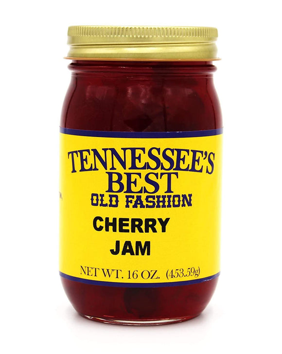 Tennessee’s Best Old Fashion Cherry Jam - Handcrafted in Small Batches with Simple, All Natural, Fresh Ingredients - Loaded with Delicious Flavors of Real Cherries - Gluten Free - 16 oz Jar