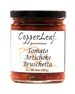 CopperLeaf Gourmet Artisan Tomato Artichoke Bruschetta | Handcrafted with Tomatoes, Artichokes and Garlic | All Natural and Fresh Ingredients - 9 oz Jar (255 g)