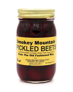 Smokey Mountain Honey House Pickled Beets - Homestyle Gourmet Condiment - Sweet, Savory & Sour Taste - Made with Fresh & Simple Ingredients - Unique & All Natural - Made The Old Fashioned Way- 16 oz