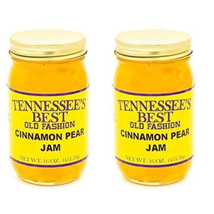 Tennessee’s Best Old Fashion Cinnamon Pear Jam -Two Pack - Handcrafted with Simple Ingredients - Sugar, Cinnamon and Pears - All Natural, Small Batch-Made - Two 16 oz Jars (454 g)