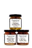 Copperleaf Gourmet | Bundle of 3 | Pineapple Jalapeno Jam, Harvest Blend Pepper Jelly, Apricot Pepper Jelly - Ultimate Flavor Filled - Sweet and Spicy - Three 5 oz Jars