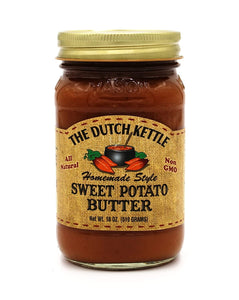 The Dutch Kettle Sweet Potato Butter - Gourmet Homestyle Sweet & Spiced Spread - Amish-Made with Fresh Unique Flavor - Homemade Smooth Textured Condiment - Handcrafted, All Natural, & Non GMO - 19 oz