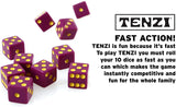 TENZI Party Pack Dice Game - A Fun, Fast Frenzy for The Whole Family - 6 Sets of 10 Colored Dice with Storage Case - Colors May Vary